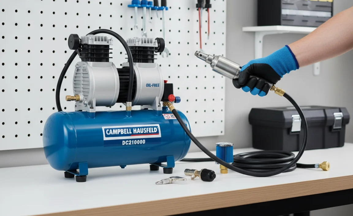 Setting Up and Using Your Campbell Hausfeld Oil-Free Compressor