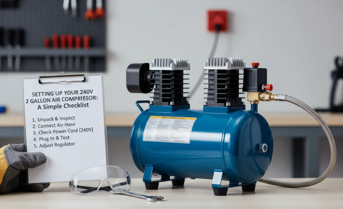 Setting Up Your 240V 2 Gallon Air Compressor: A Simple Checklist