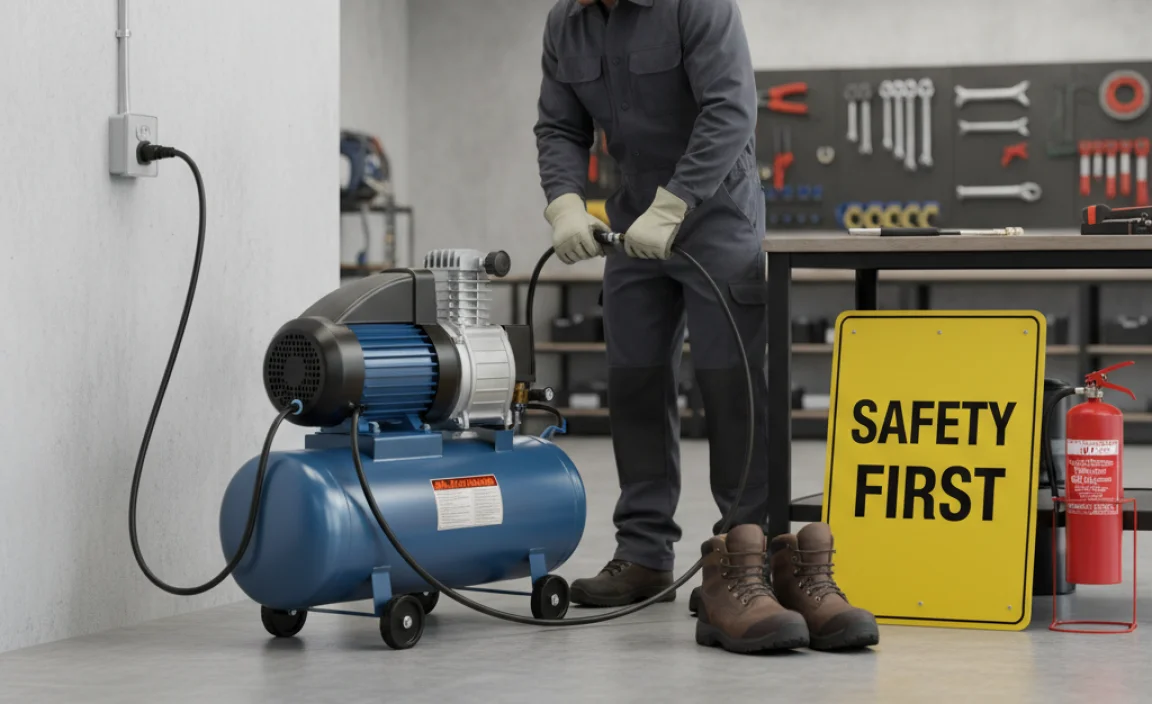 Setting Up Your 240V 8-Gallon Air Compressor: Safety First!