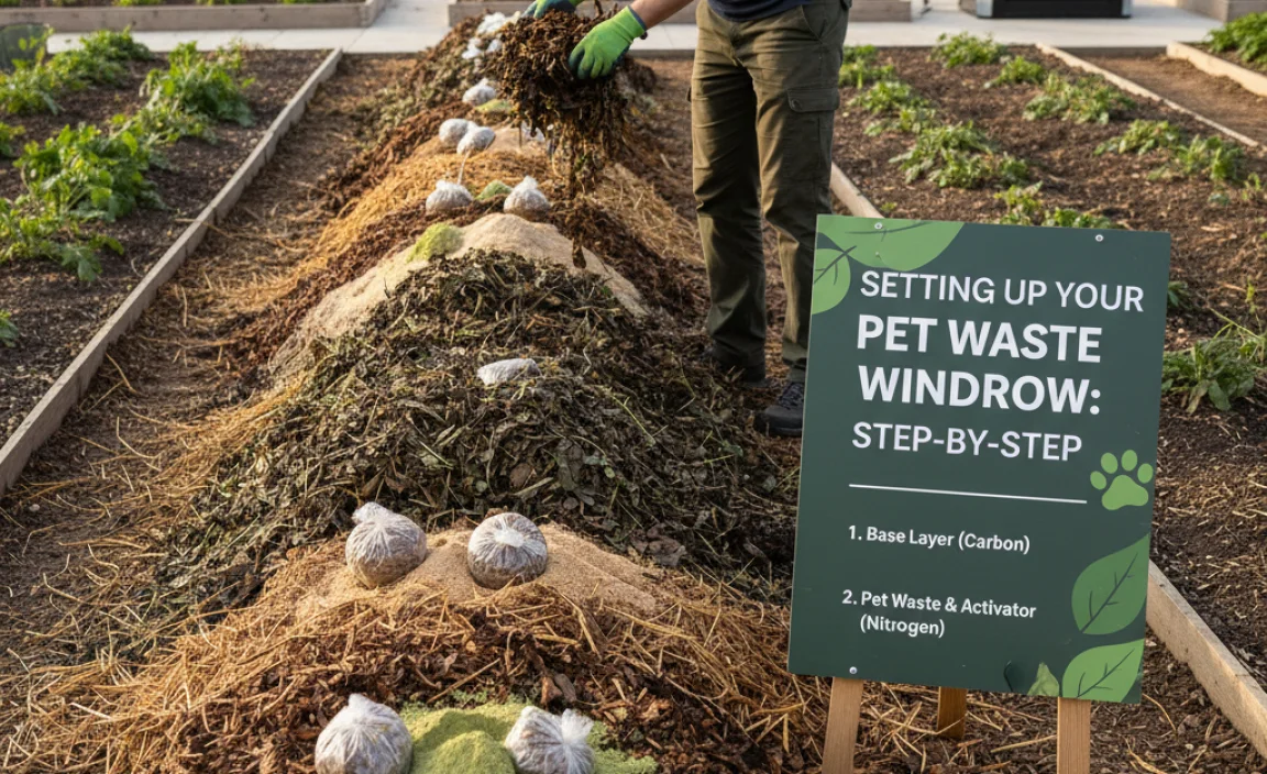 Setting Up Your Pet Waste Windrow: Step-by-Step