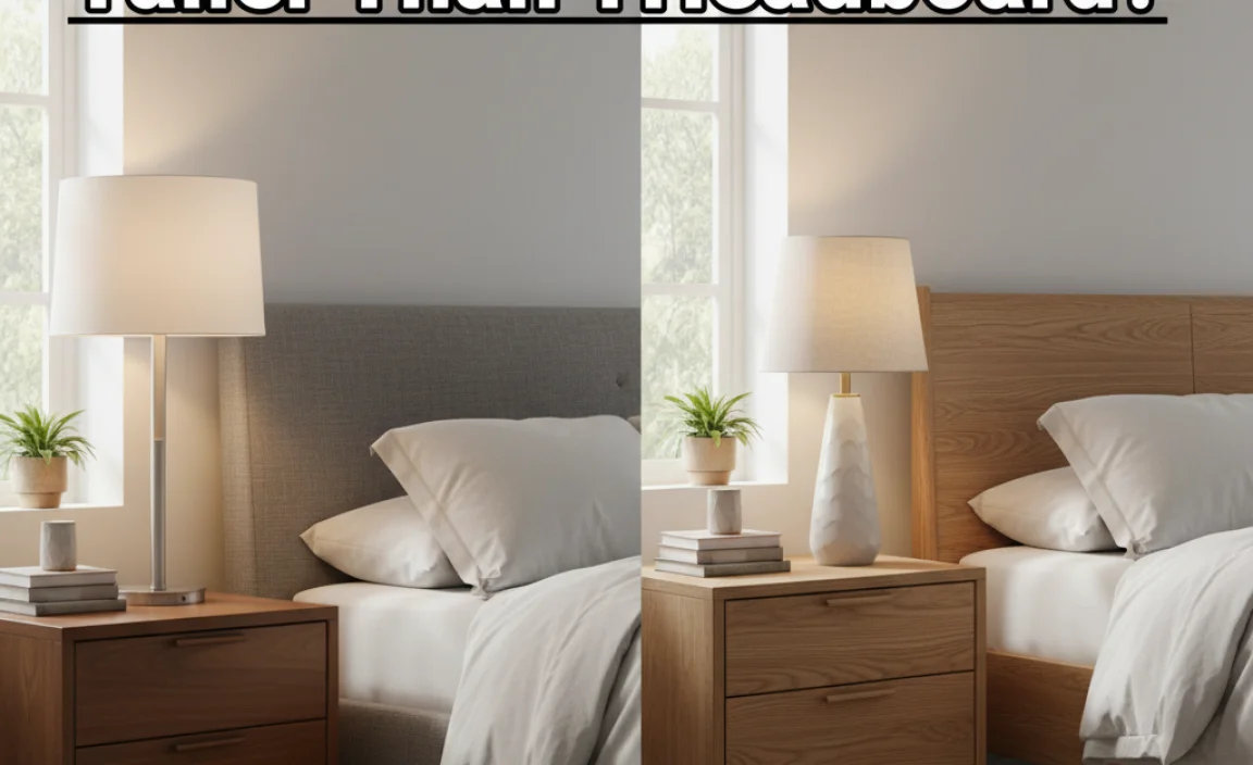 Should Bedside Lamps Be Taller Than The Headboard?
