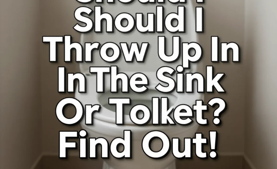 Should I Throw Up In The Sink Or Toilet? Find Out!