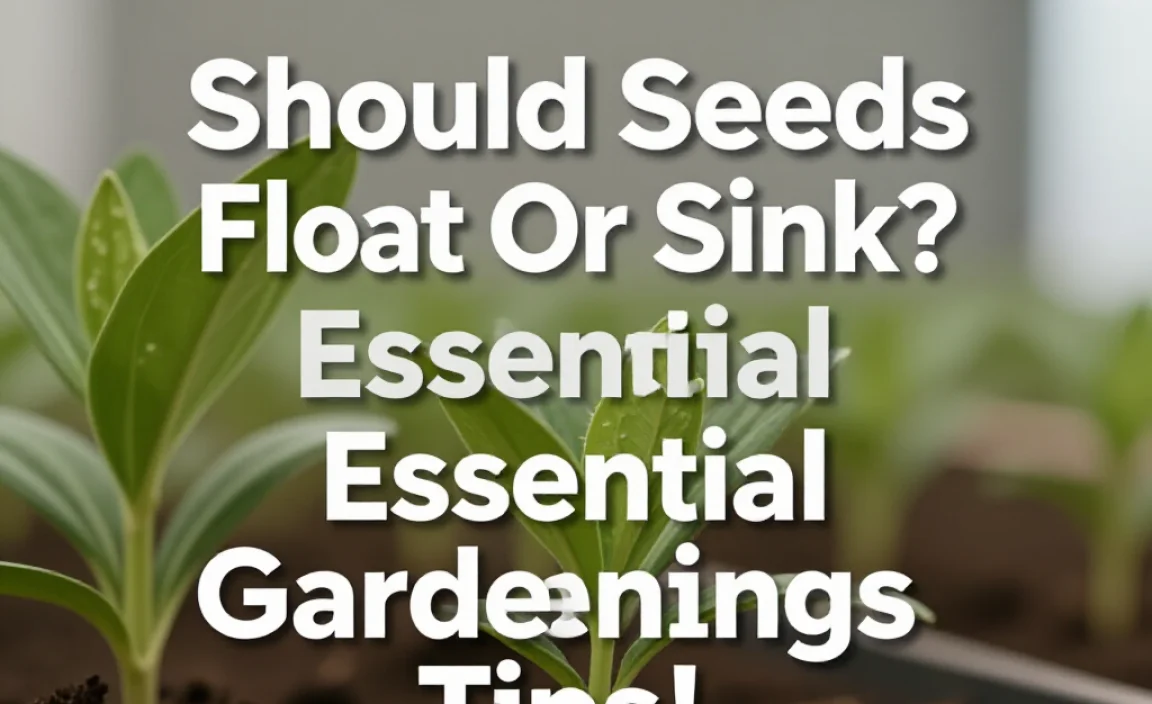 Should Seeds Float Or Sink? Essential Gardening Tips!