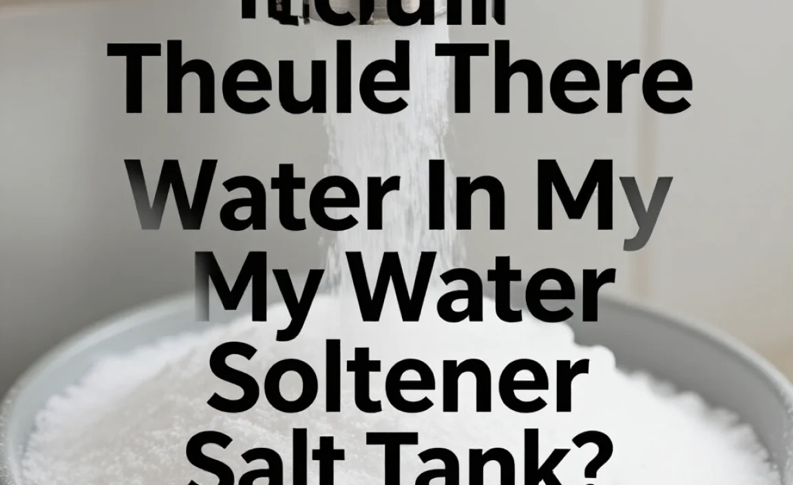 Should There Be Water In My Water Softener Salt Tank?