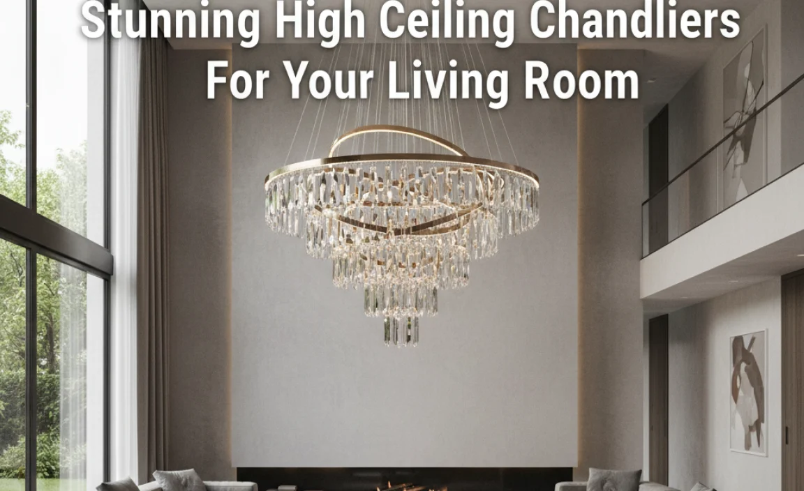 Stunning High Ceiling Chandeliers For Your Living Room