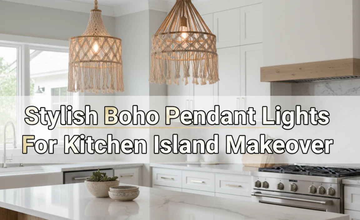 Stylish Boho Pendant Lights For Kitchen Island Makeover