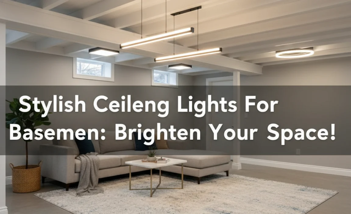 Stylish Ceiling Lights For Basement: Brighten Your Space!
