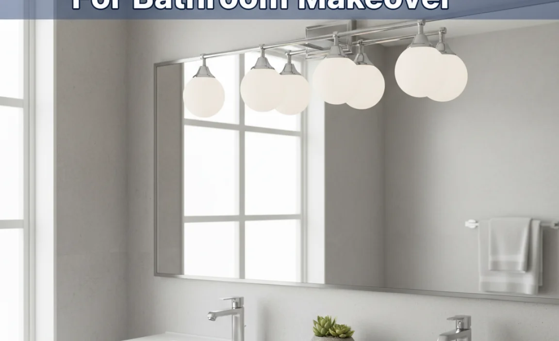 Stylish Chrome Vanity Lights For Bathroom Makeover