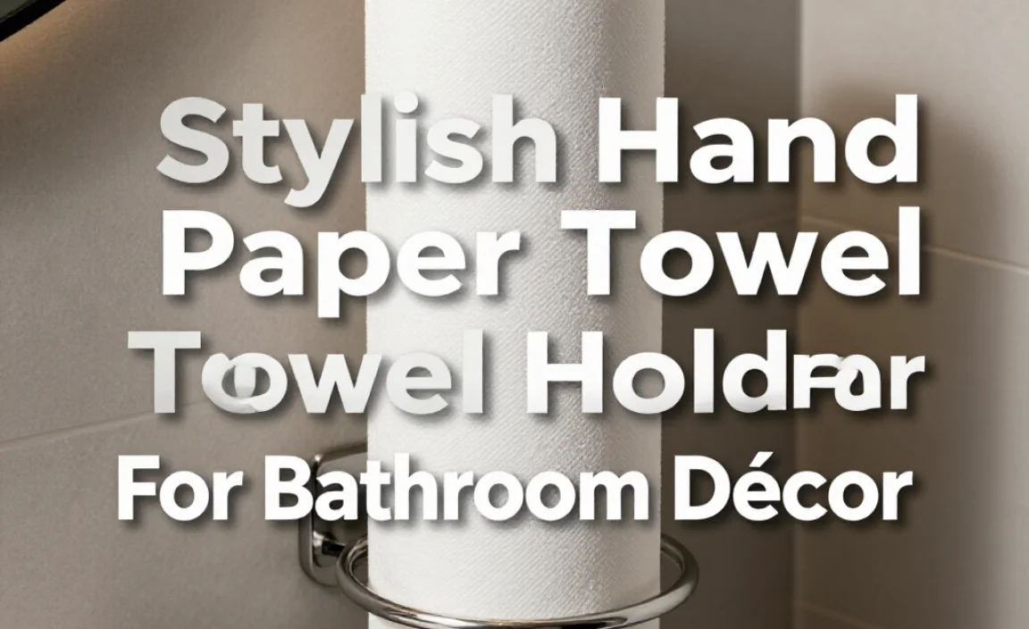 Stylish Hand Paper Towel Holder For Bathroom Décor