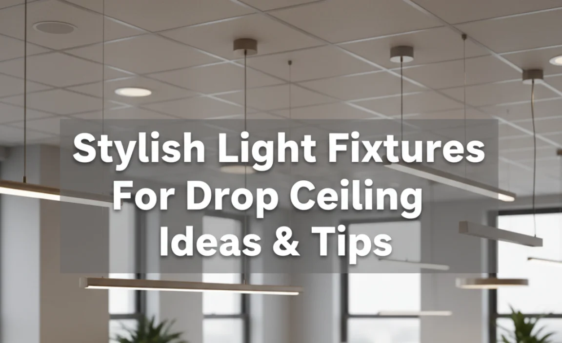 Stylish Light Fixtures For Drop Ceiling Ideas & Tips