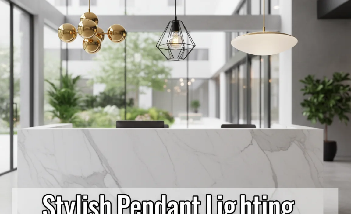 Stylish Pendant Lighting For Reception Desk Ideas