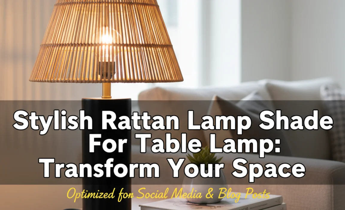 Stylish Rattan Lamp Shade For Table Lamp: Transform Your Space