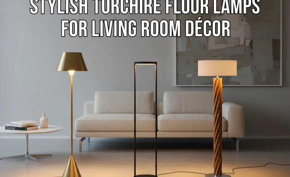Stylish Torchiere Floor Lamps For Living Room Décor
