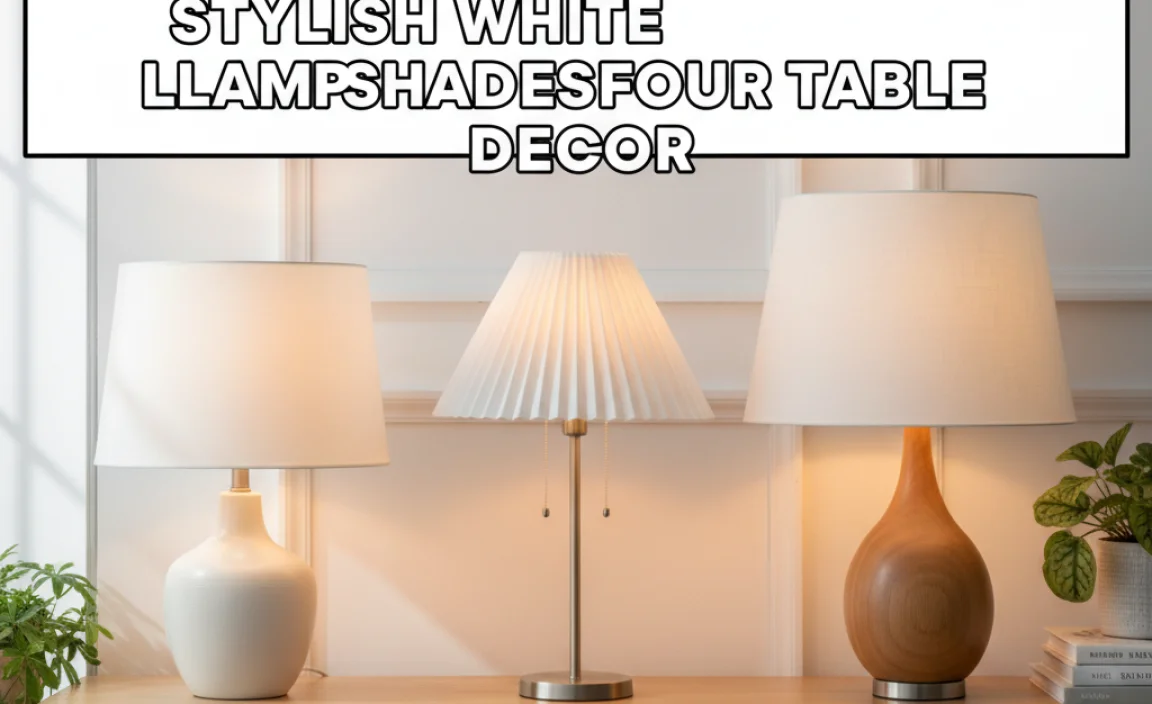 Stylish White Lampshades For Your Table Lamp Decor