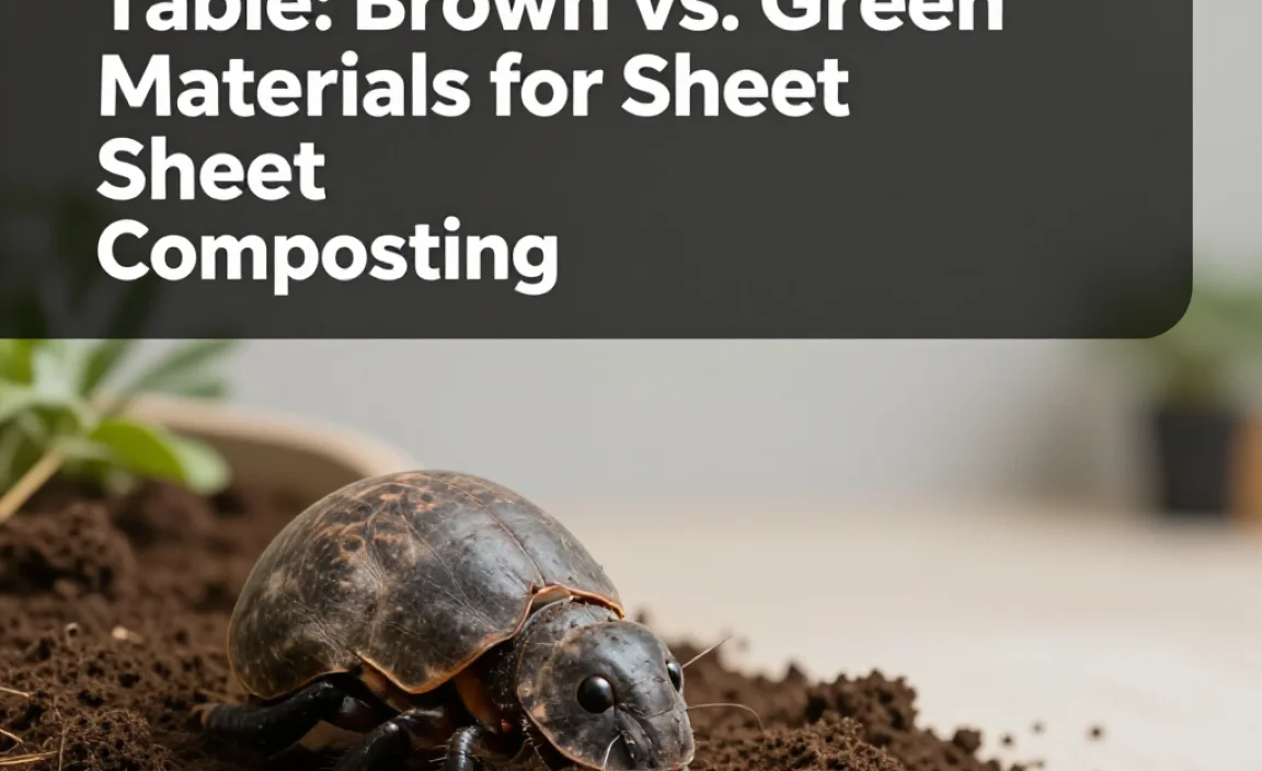 Table: Brown vs. Green Materials for Sheet Composting