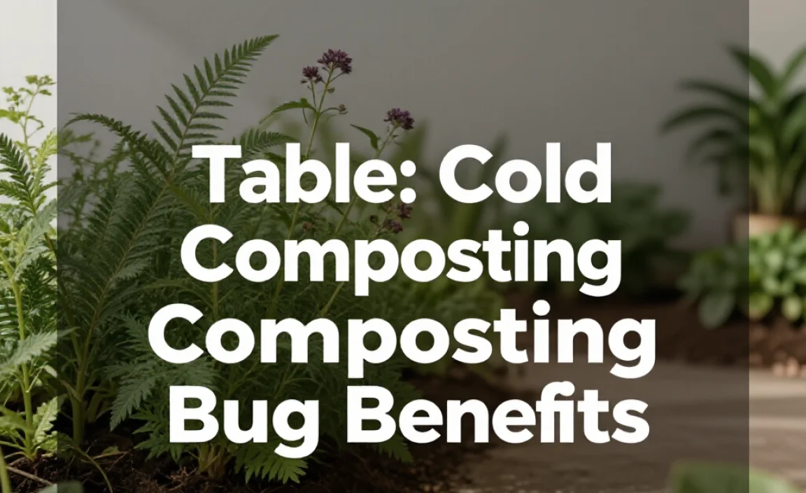 Table: Cold Composting Bug Benefits