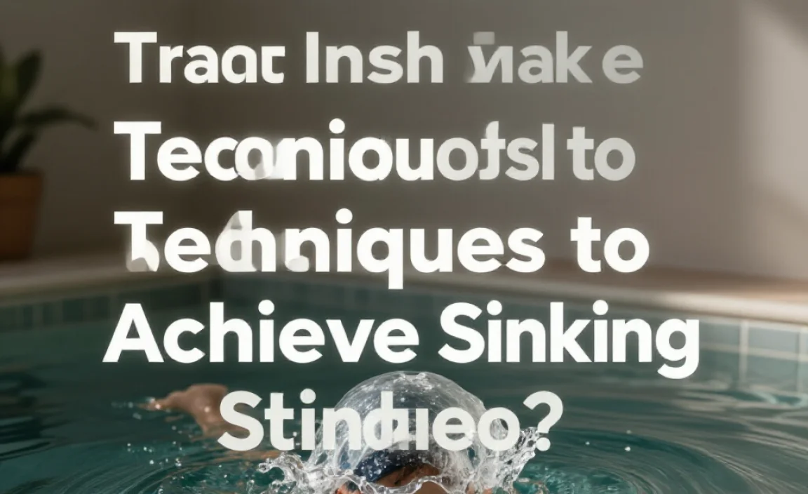 Techniques to Achieve Sinking