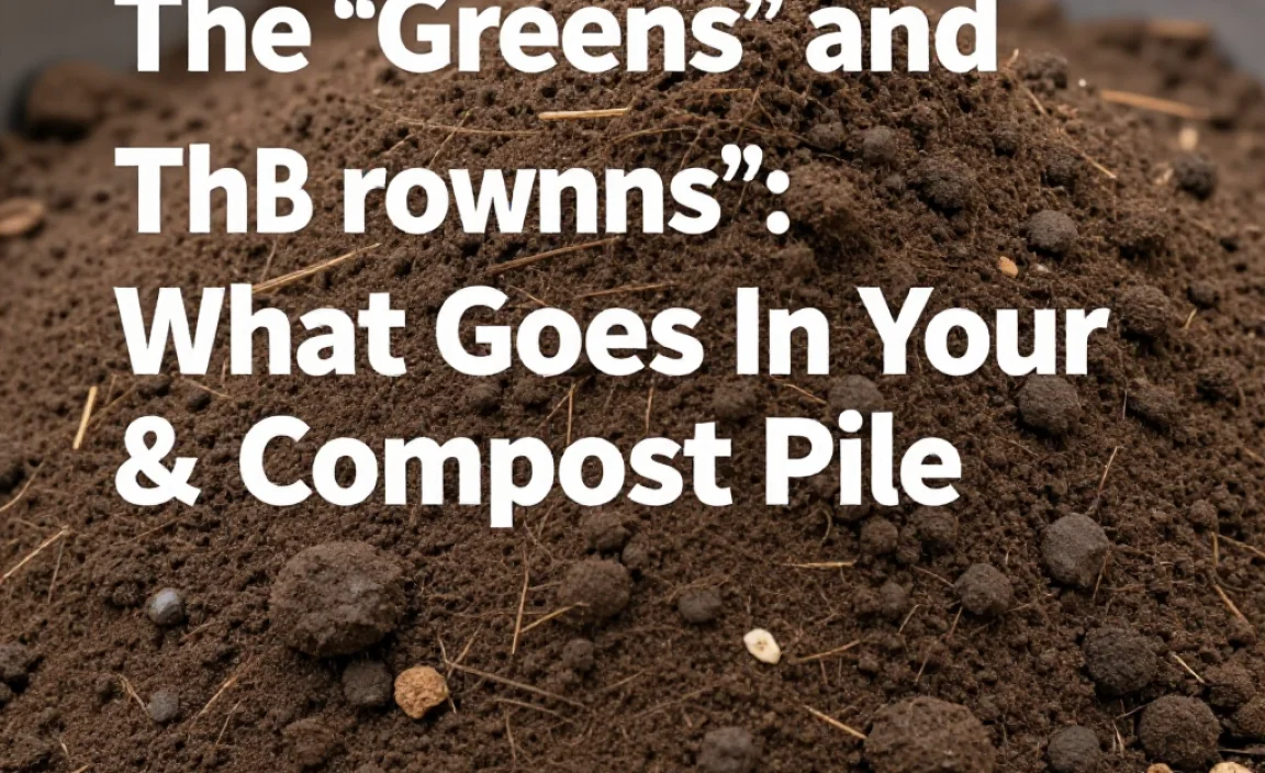 The &ldquo;Greens&rdquo; and &ldquo;Browns&rdquo;: What Goes In Your Compost Pile