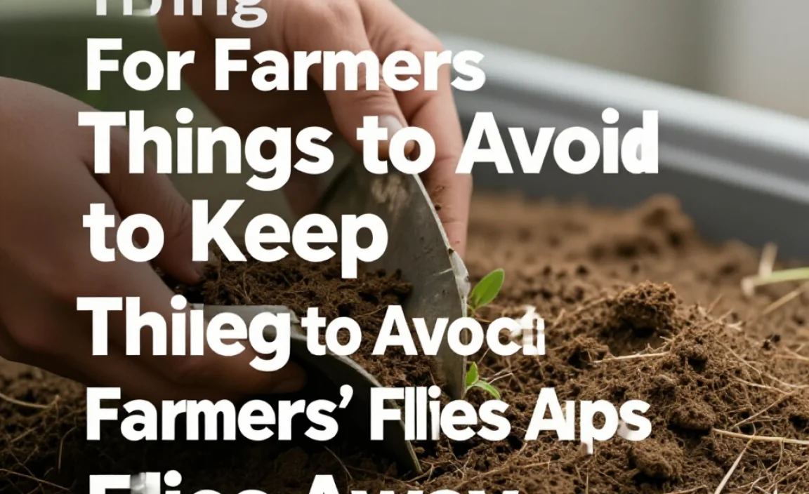 Things to Avoid to Keep Farmers&rsquo; Flies Away