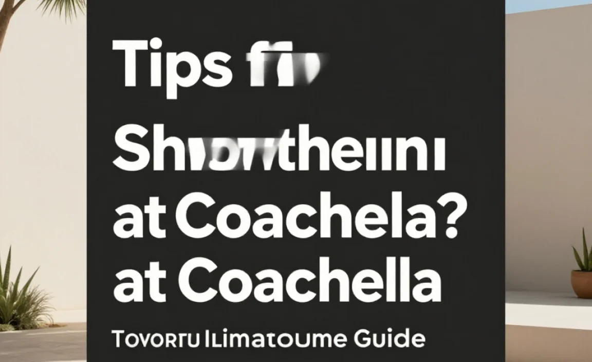 Tips for Showering at Coachella