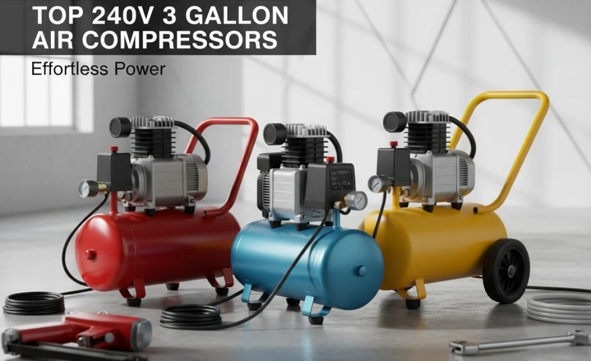 Top 240V 3 Gallon Air Compressors (Examples)