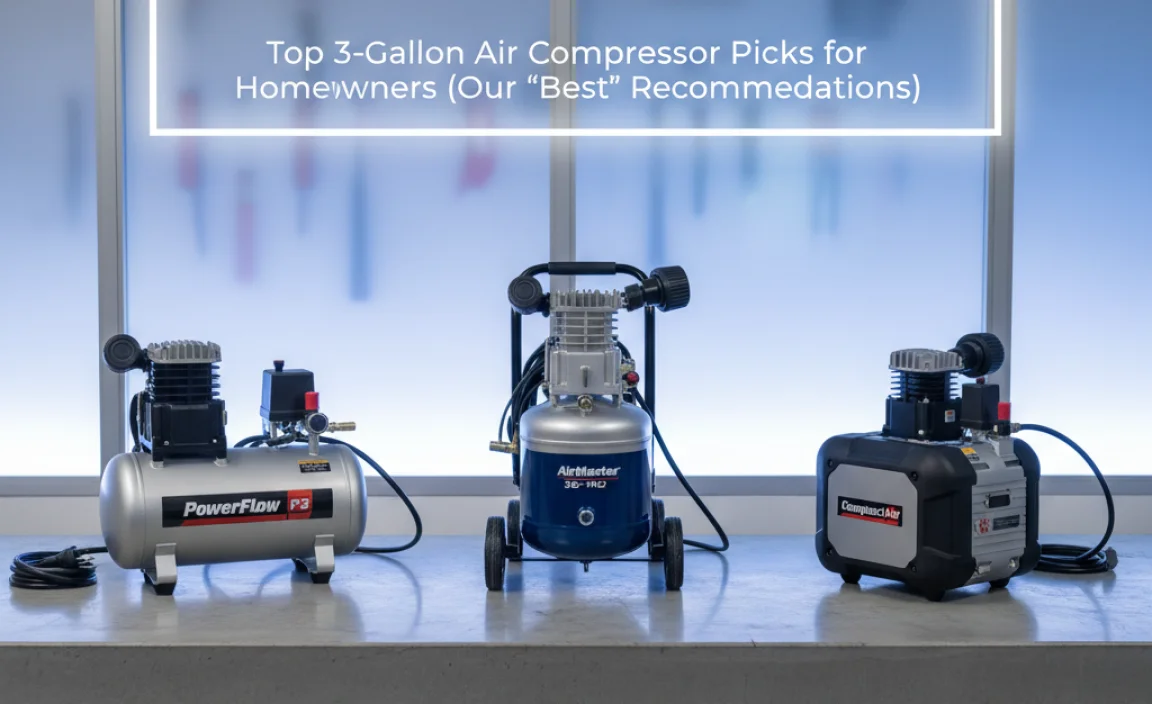 Top 3-Gallon Air Compressor Picks for Homeowners (Our &ldquo;Best&rdquo; Recommendations)