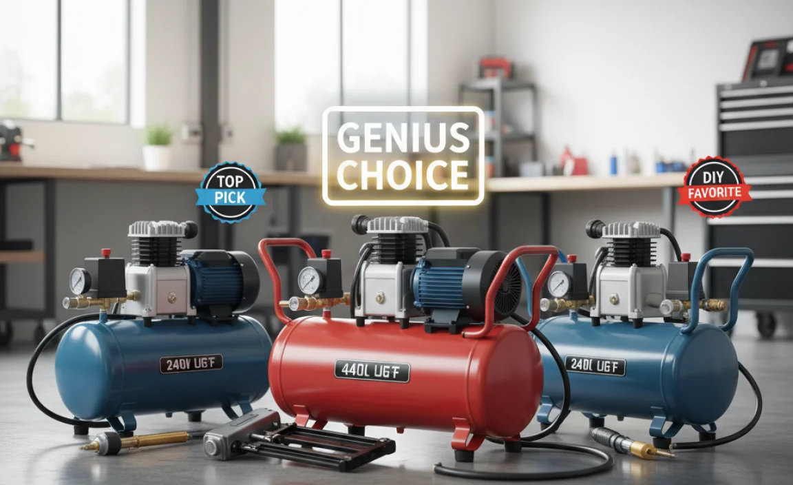 Top 3 (or so) &ldquo;Genius Choice&rdquo; 240V 4 Gallon Air Compressors for DIYers