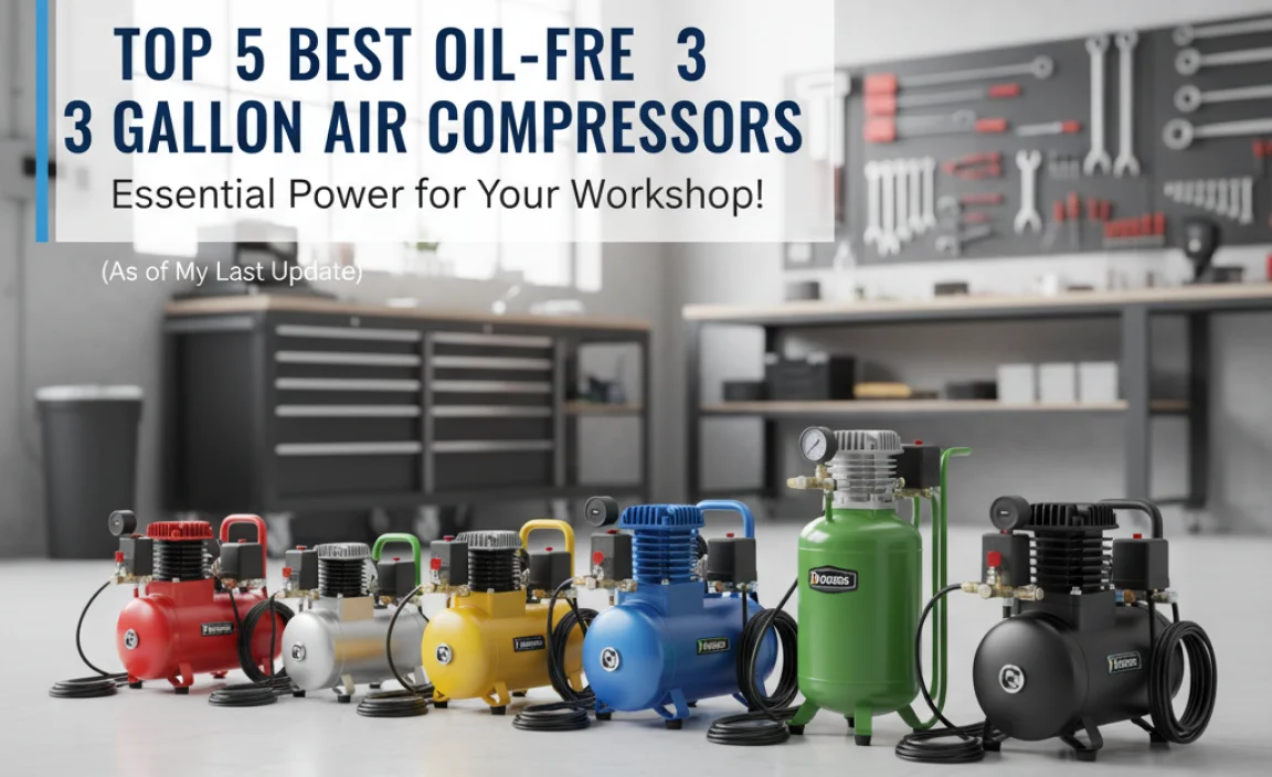 Top 5 Best Oil-Free 3 Gallon Air Compressors (As of My Last Update)