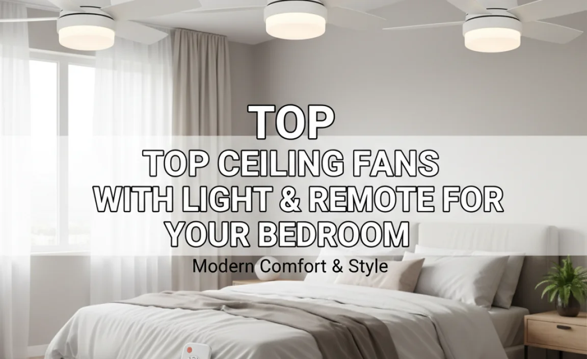 Top Ceiling Fans With Light & Remote For Your Bedroom