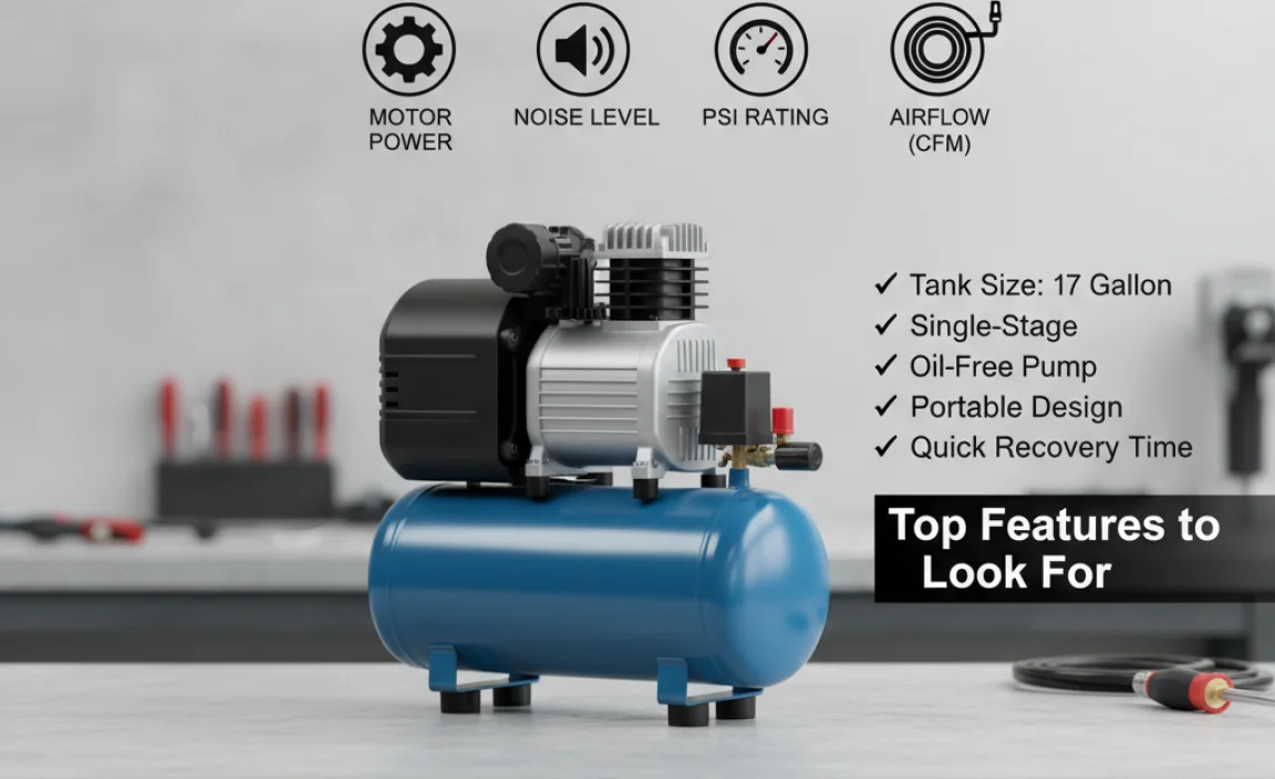 Top Features to Look For in a 17 Gallon Air Compressor