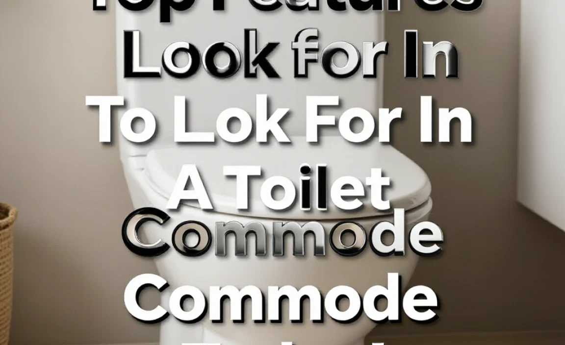 Top Features To Look For In A Toilet Commode Today!