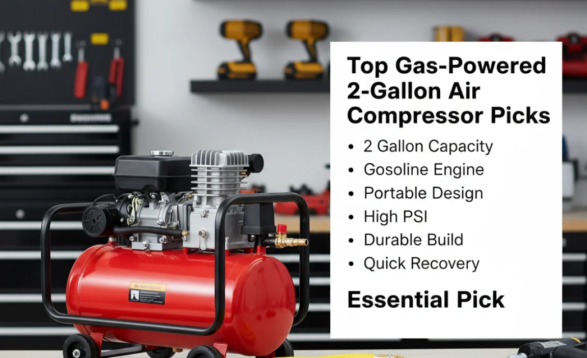 Top Gas-Powered 2-Gallon Air Compressor Picks (Features at a Glance)