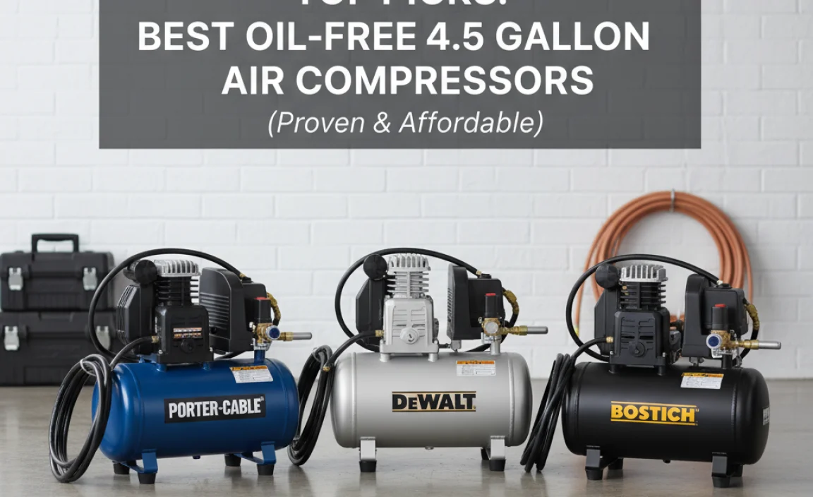 Top Picks: Best Oil-Free 4.5 Gallon Air Compressors (Proven & Affordable)