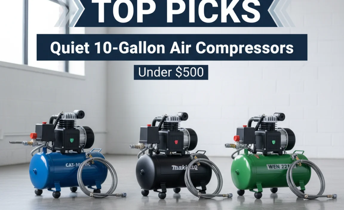 Top Picks: Best Quiet 10 Gallon Air Compressors (Under $500)