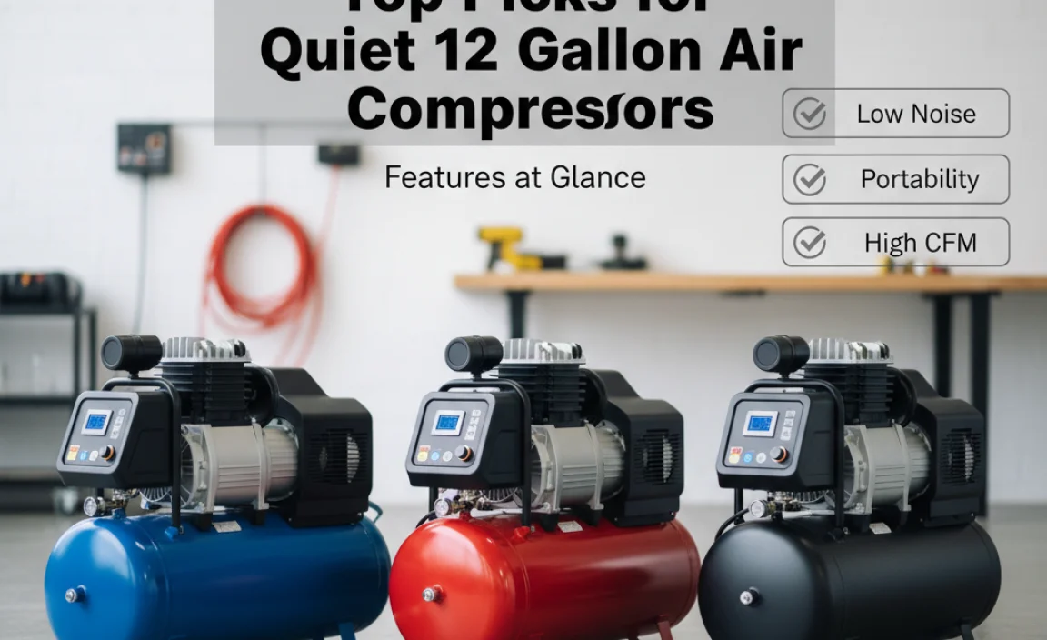 Top Picks for Quiet 12 Gallon Air Compressors (Features at a Glance)