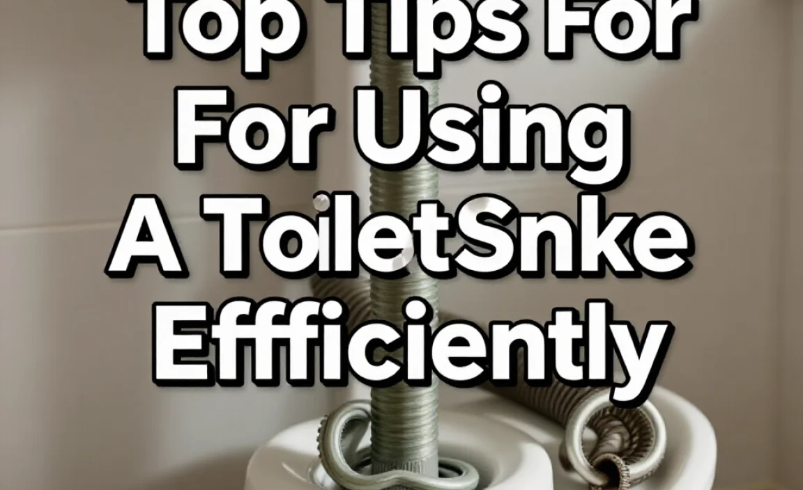 Top Tips For Using A Toilet Snake Efficiently