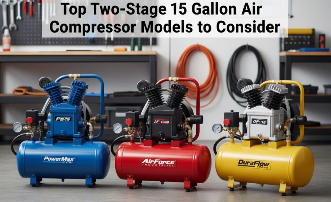 Top Two-Stage 15 Gallon Air Compressor Models to Consider
