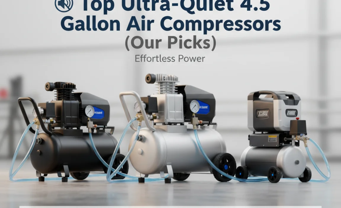 Top Ultra-Quiet 4.5 Gallon Air Compressors (Our Picks)