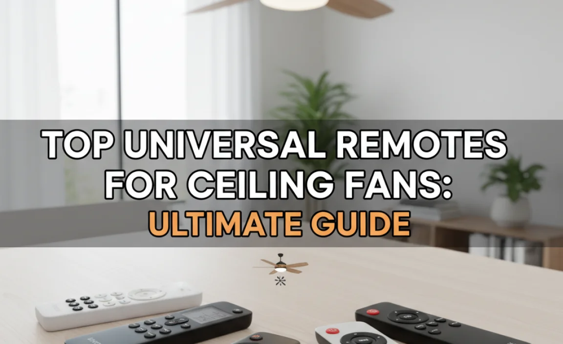 Top Universal Remotes For Ceiling Fans: Ultimate Guide