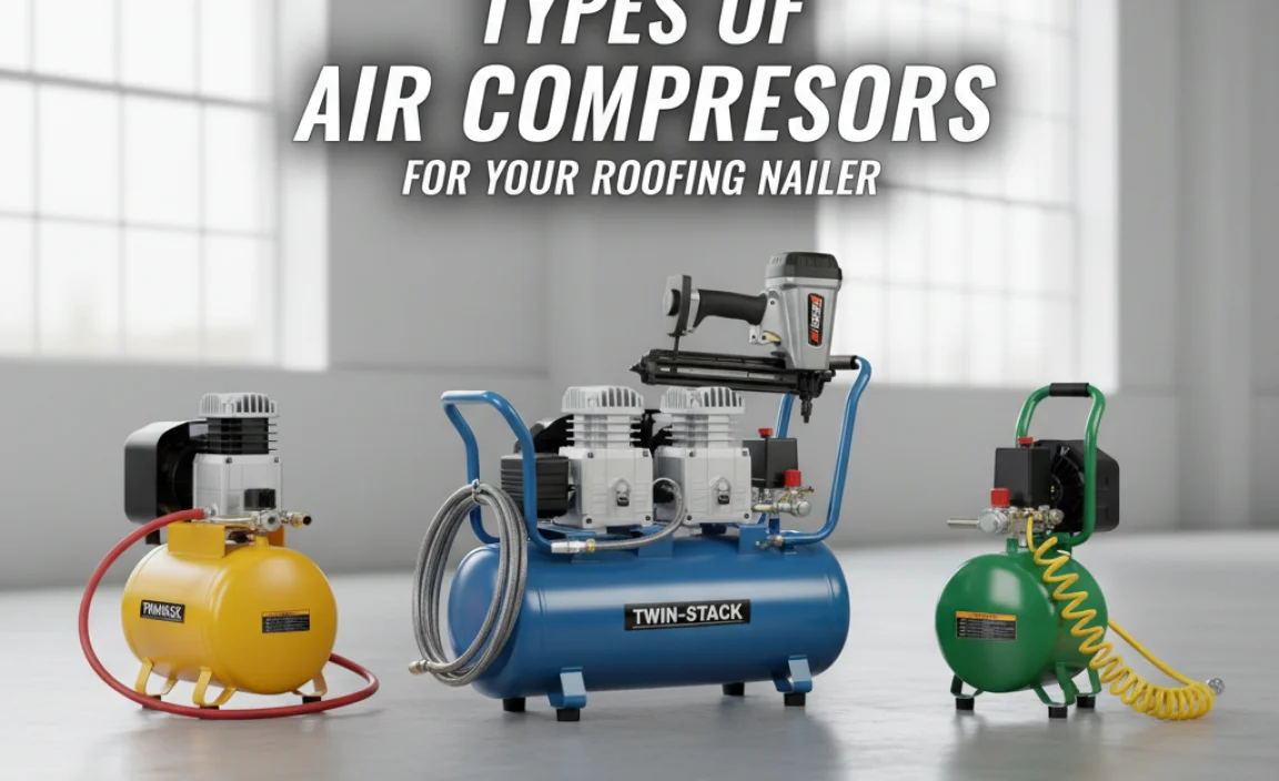Types of Air Compressors for Your Roofing Nailer
