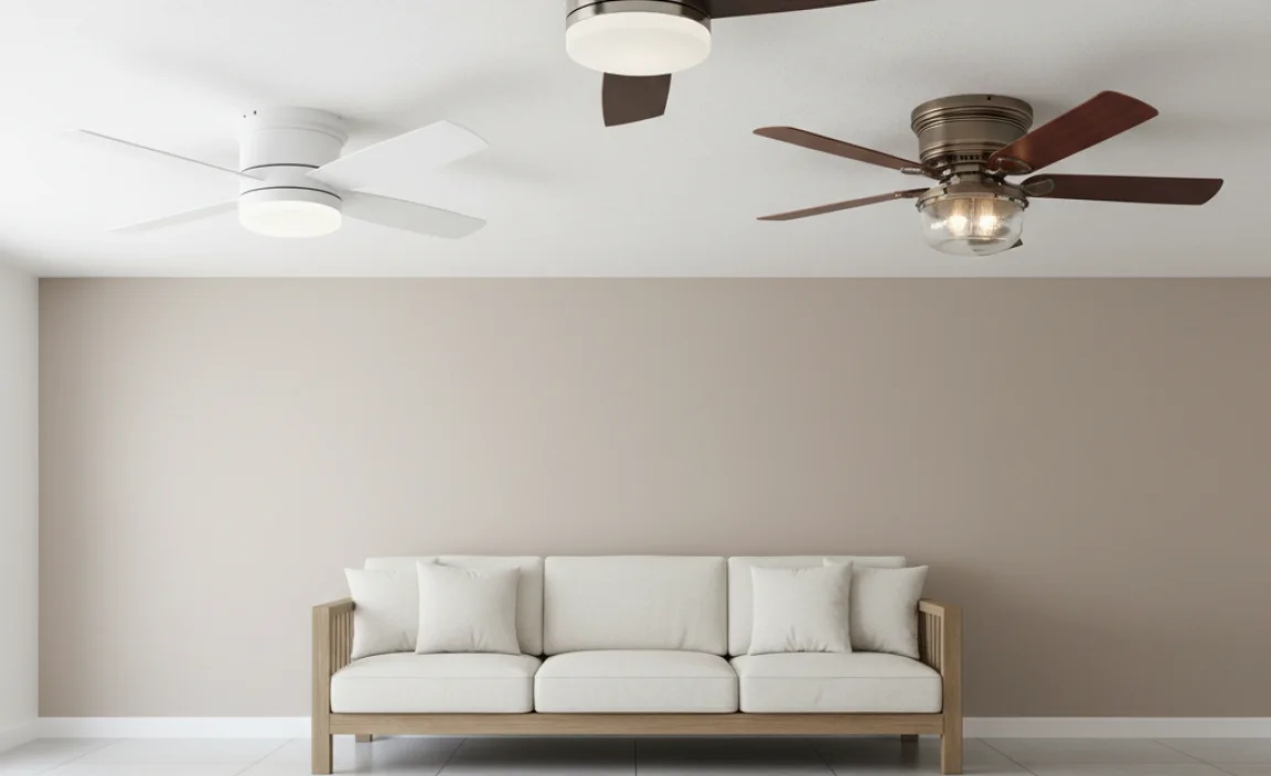 Types of Ceiling Fans Suitable for Low Ceilings