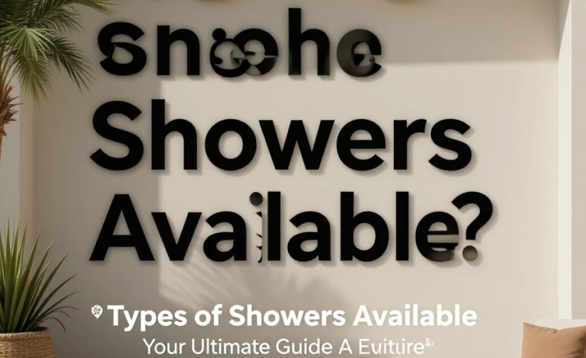 Types of Showers Available