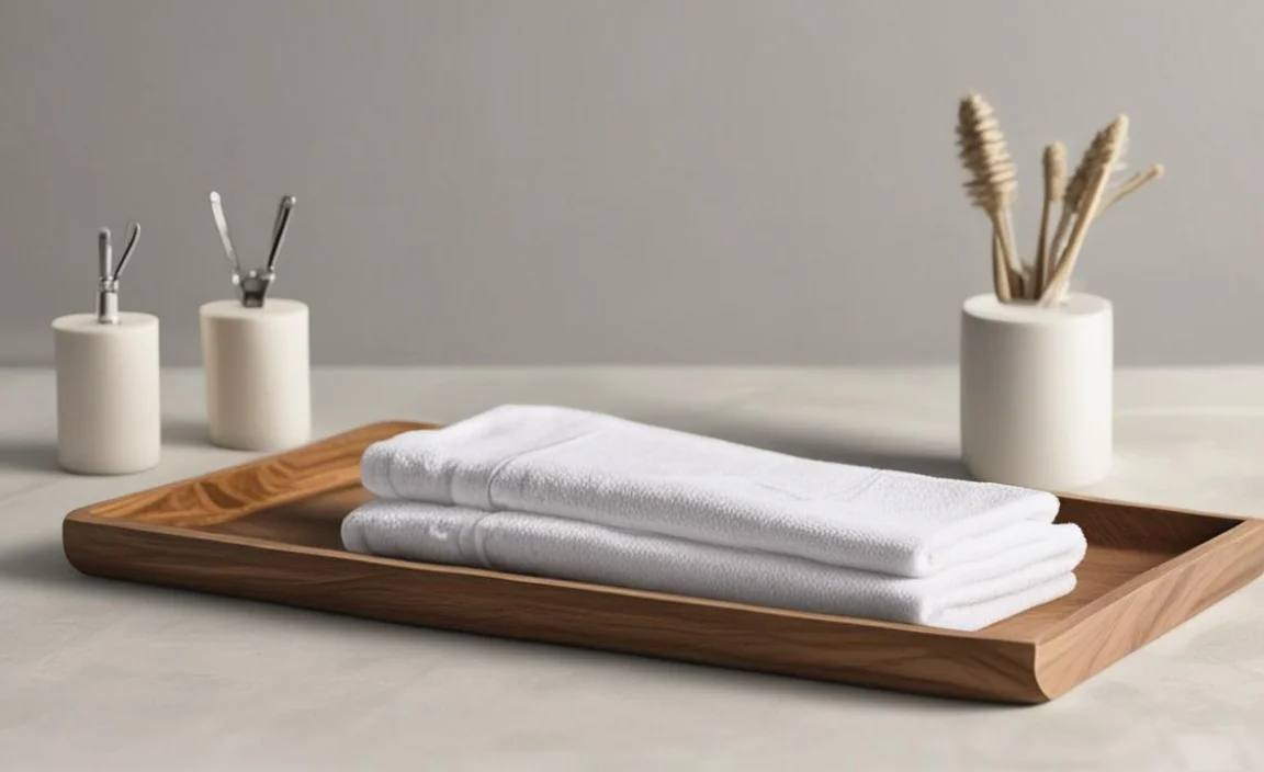 Ultimate Guest Towel Holder Tray for Bathroom