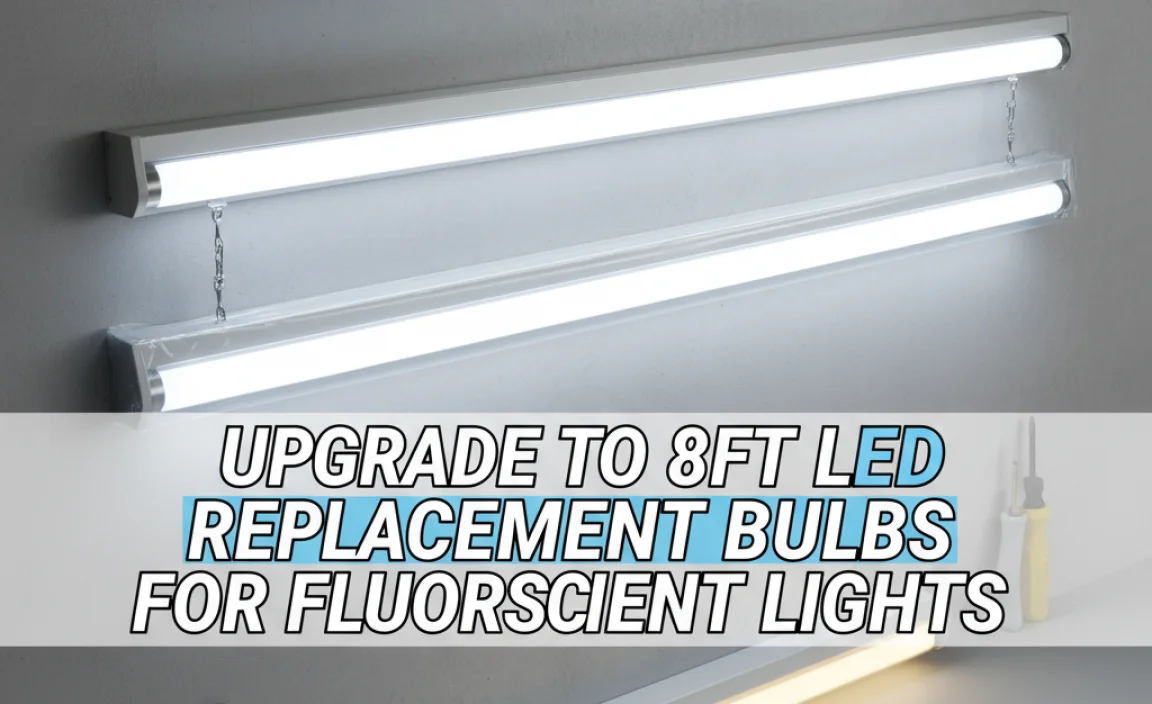 Upgrade To 8Ft Led Replacement Bulbs For Fluorescent Lights