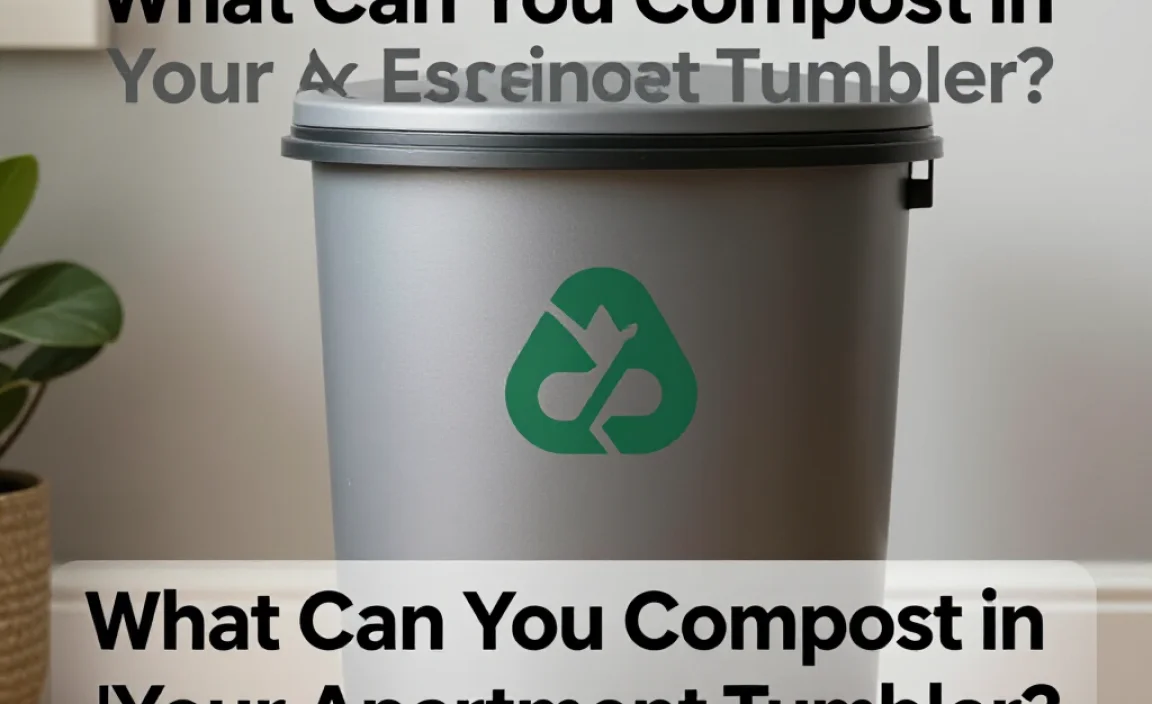 What Can You Compost in Your Apartment Tumbler?