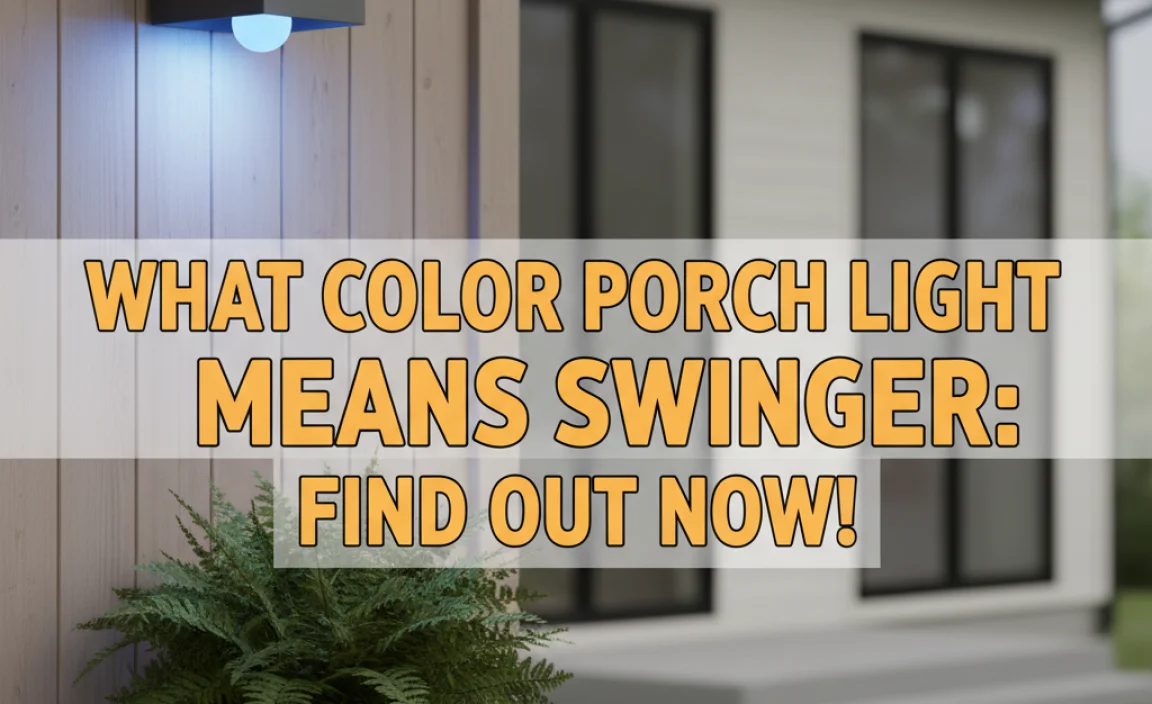 What Color Porch Light Means Swinger: Find Out Now!