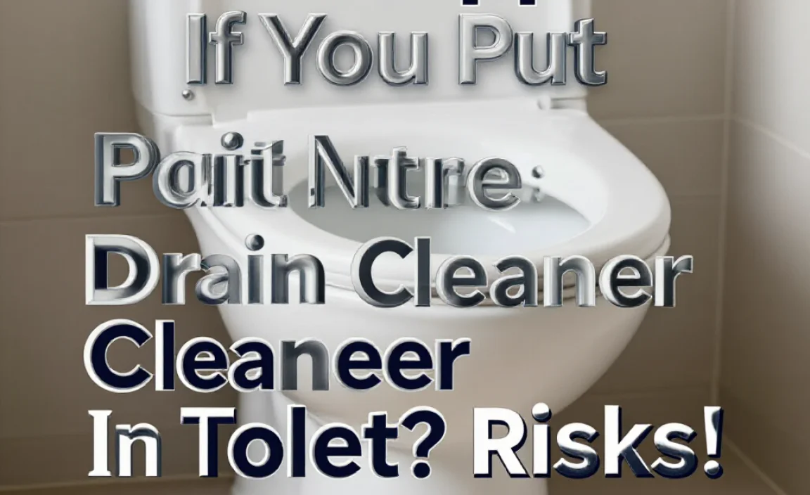What Happens If You Put Drain Cleaner In Toilet? Risks!