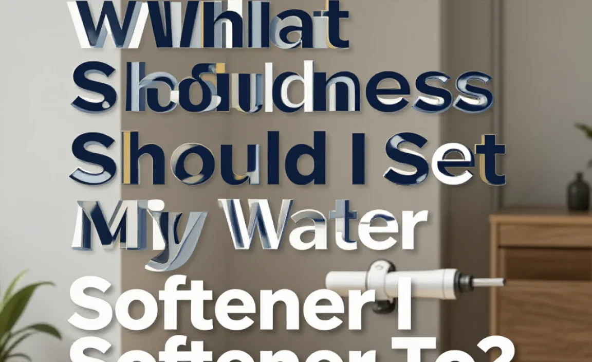 What Hardness Should I Set My Water Softener To?
