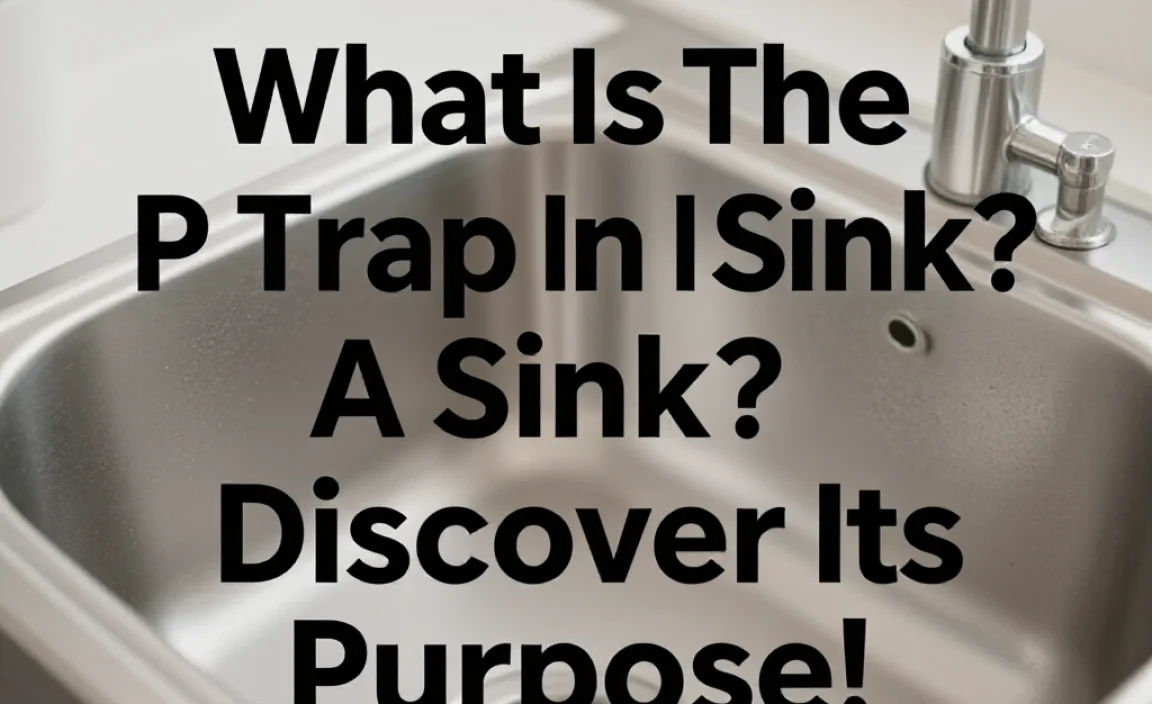 What Is The P Trap In A Sink? Discover Its Purpose!