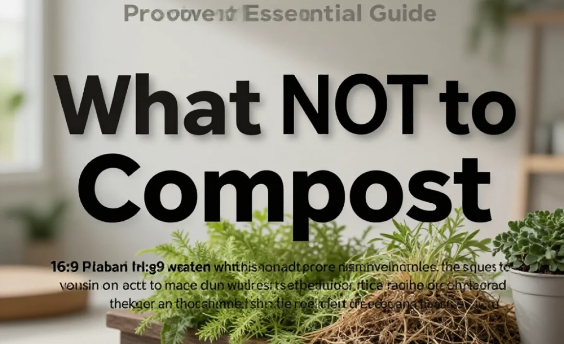 What NOT to Compost